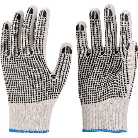 Gants résistants aux coupures, Gants de Travail antidérapants, Construction de Gants tricotés en Corde, travaux en PVC, Jardinage Coupe Extensible Confortable. (1/5)