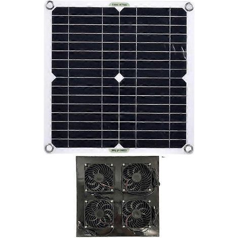 Ventilateur d'extraction solaire 100 W pour poulailler, serre, camping-car, 1200 cfm (1/3)