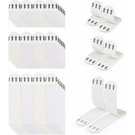36 paires (72 Bandes) Languettes Accroches Tableaux sans Percer Bandes de Suspension pour Photos Languettes Accroches Bandes AdhéSives Tableaux Fixation sans Dommage Bandes de Cadre Mural (1/5)