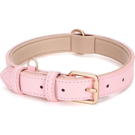 Collier pour Chien en Cuir véritable pour Grande Taille et Taille Moyenne - Classique, Doux, Respirant et imperméable