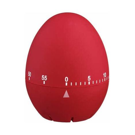 Eierförmiger Timer ROT 6x7cm aus strapazierfähigem Material (1/2)