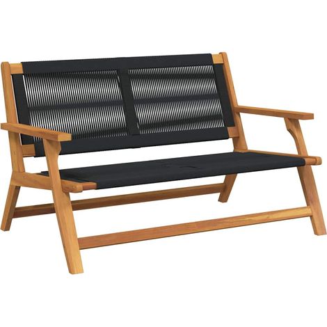 Mobilier de jardin Noir 78 x 122 x 73cm Bois d'acacia massif CFW238009 (1/4)