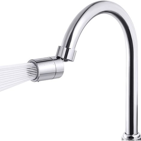 Adjustable Wide Angle Swivel Faucet Aerator, Bathroom Kitchen Faucet Accessory, 2 Modes (1/5)