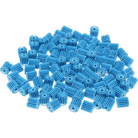 100 Pcs Auqarium Boules Biochimiques Fish Pond Filtre Fish Tank Filtration Bleu (1/5)