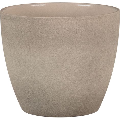 Scheurich Stone, Blumentopf aus Keramik, Farbe: Taupe Stone, 19 cm Durchmesser, 17 cm hoch, 3,3 l Vol. (1/3)