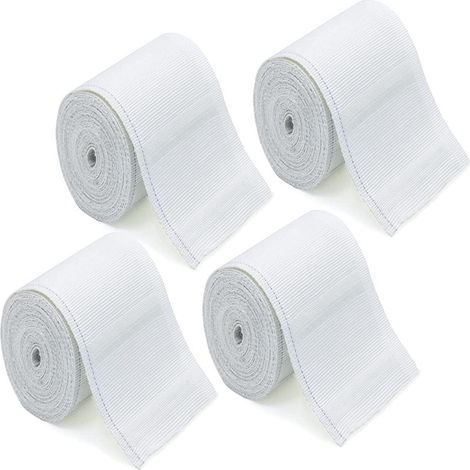 Ruban pour rideaux en 4 morceaux de 3 mètres, ruban à crochets anti-UV épais et crypté de 8 cm, accessoires pour rideaux et bandeau en tissu. (1/5)