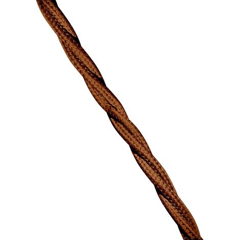 Cable textil trenzado 3x1,5 marrón (1/3)