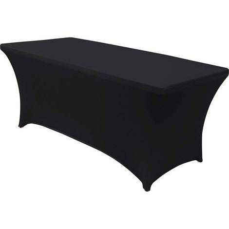 Maison, Nappe de Table Extensible [6 Pieds, 183 Cm] Couverture de Table en Polyester et Spandex, Lavable en Machine et Infroissable (pack de 2 (1/5)