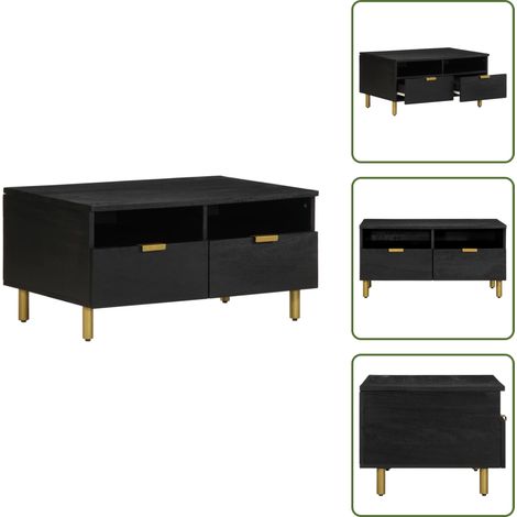 vidaXL Couchtisch Schwarz 80x54x40 cm Holzwerkstoff (1/5)
