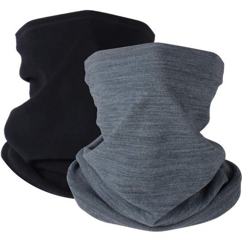 2er Set Schlauchschal Damen Herren, Winter Halswärmer Fleece, Winddicht & Warm (1/5)
