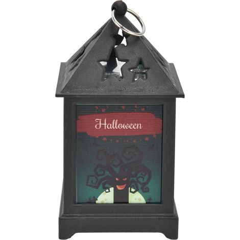 Lanterne LED Halloween, lumière de nuit portable, lampe flamme pour décoration de fête, fantôme (1/5)