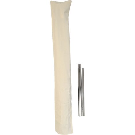Funda protectora para sombrillas de hasta 3 m, p. ej., Casoria/C57/Florida, funda protectora con cierre de velcro, poliéster 240 g/m², color crema (1/5)