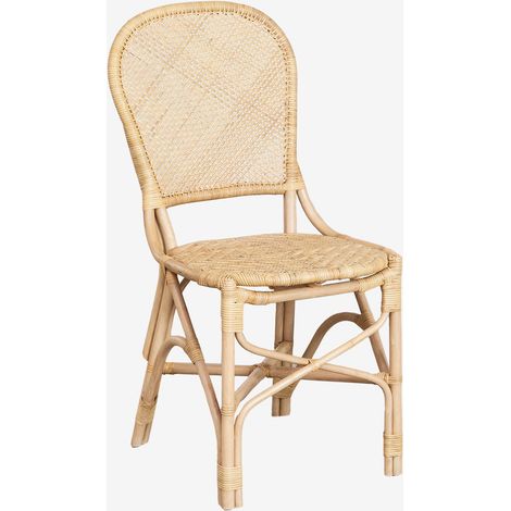 Confezione da 4 sedie da pranzo in rattan Zariel SKLUM