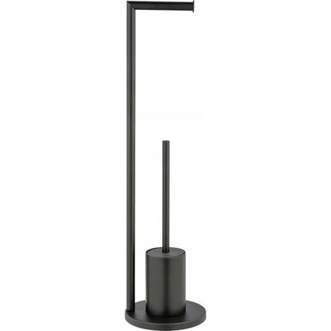 Wenko Accesorio WC Moderno Negro Mate Acero Inoxidable