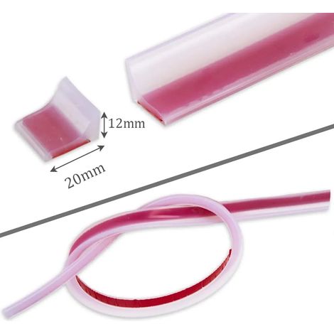 Barrière de douche en silicone 100 cm, adhésif anti-débordement, joint d'étanchéité pour salle de bain, pliable et transparent (1/5)