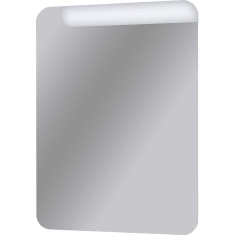 Specchio Bagno Design Retroilluminato con taglio led 75x55 Cm  Specchio ed antifog  Senza Kit Bluetooth  Senza accens