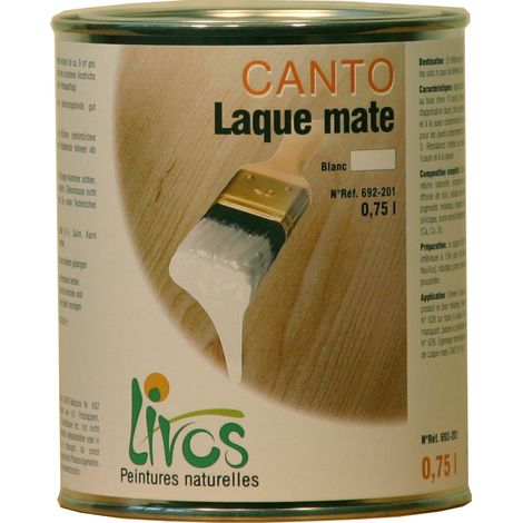 0.75L-blanc-Peinture mate bois intérieur CANTO (0.75L/10m2) Livos (1/2)