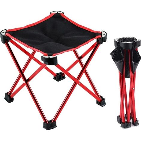 Camping-Liegestuhl/Hocker, kleiner Klappstuhl, leicht, tragbar, Mini-Sitzgelegenheit für draußen zum Angeln, Wandern, Gärtnern und für den Strand (Farbe: Stil 1, Größe: 22 x 22 cm)
