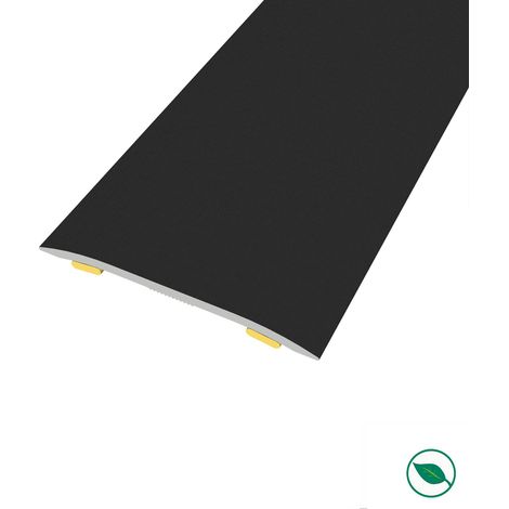 Forestea – Barre de seuil adhésive aluminium noir 90 cm – Largeur 3,7 cm – Épaisseur 2,3 mm – Pose facile pour transitions de niveau (1/2)