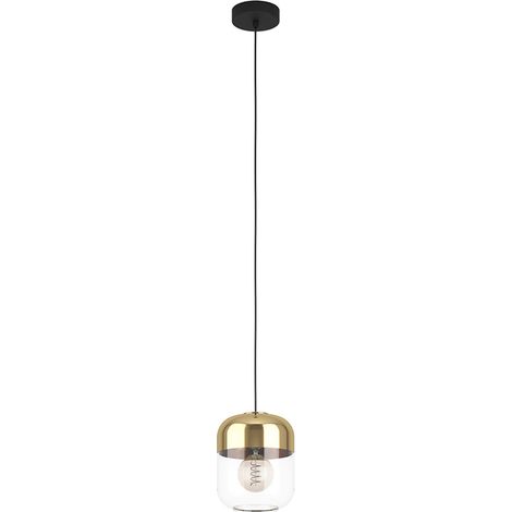 Lampadario Contemporaneo Maryvilla 1 Luce Acciaio Nero (1/4)