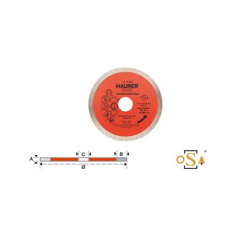 DISCO DIAMANTATO CORONA CONTINUA 115MM MAURER PLUS-CF.BLISTER (EX 86737)