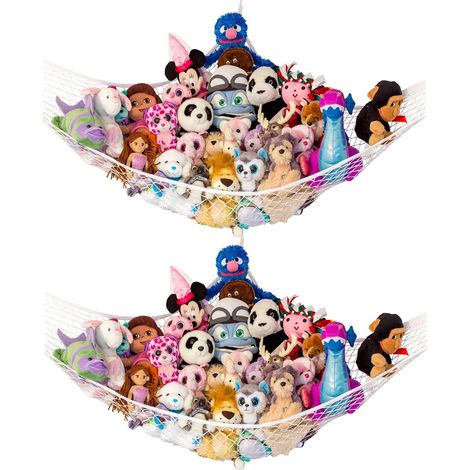 Filiyano-Lot de 2 hamacs de rangement pour peluches - Grand format (Peluches non incluses) (1/4)