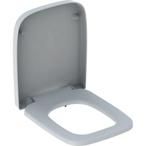 Siège WC GE Renova Plan, design carré blanc, fixation par le dessus (1/2)