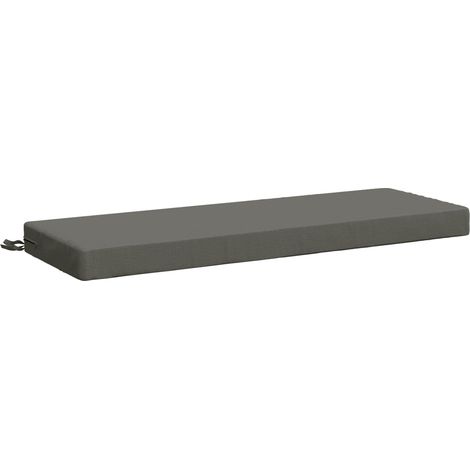 Cojín de banco SOEST 100% Poliéster Gris 120 x 40 x 8 cm vidaXL