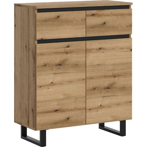 Tomasa Sideboard 2 Türen, 2 Schubladen Eiche Dekor.