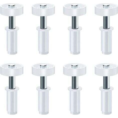 Lot de 8 roulettes de guidage en acier au carbone pour portes de placard à 2 vantaux, pièces de rechange pour portes de placard de 4,5 cm d'épaisseur. (1/4)