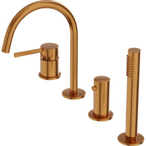 Batterie de baignoires à 4 pits Lavita ORION BRUSHED COPPER - Mitigeur Universel pour Cuisine et Salle de Bain - Design Moderne et Durabilité (1/4)