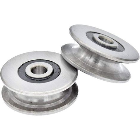Poulie en acier inoxydable 250 kg – Rainure en U profonde 8 mm – Diamètre intérieur 40 mm – Pour systèmes de câbles industriels