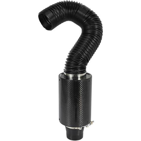 1 ensemble universel voiture 3 pouces en Fiber de carbone filtre à froid alimentation fermé tuyau d'induction d'admission Kit de tuyau Un (1/5)