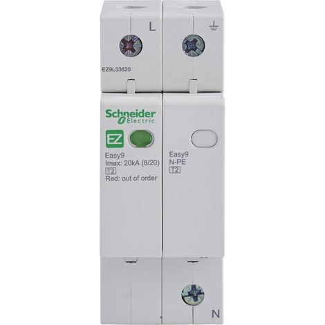 SCHNEIDER EZ9L33620 PARAFOUDRE EASY9 PARAFOUDRE 1P-N 20 KA, BLANC SCHNEIDER ELECTRIC