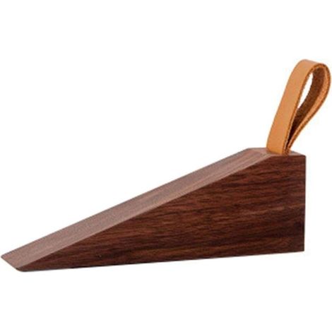 Cale de porte en bois antidérapant pour l'intérieur de la salle de bain, cuisine, chambre d'enfant (taille : S-Noyer) (1/4)