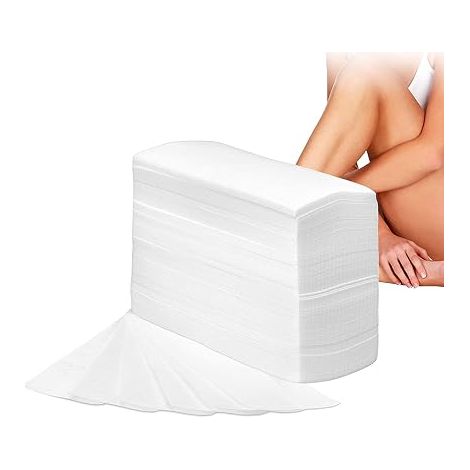 bandes de cire non tissées pour Corps et le visage Papier Épilatoire pour Bikini Blanc (1/5)
