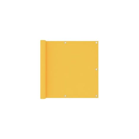 Paravent de balcon jaune, 90 x 500 cm, tissu Oxford - Crezuo (1/4)