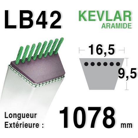 COURROIE LISSE LB42 (1/2)