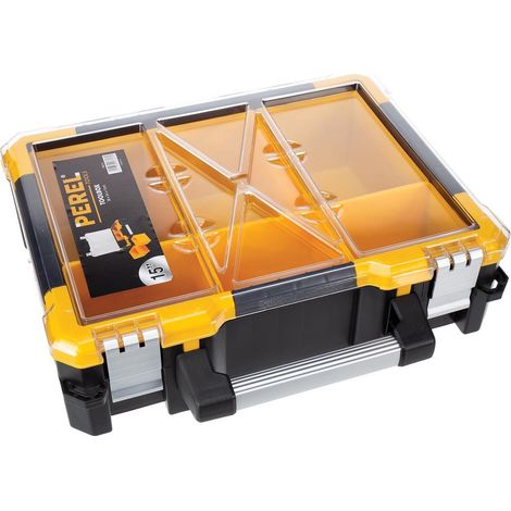 Caja de herramientas Perel duradera compartimentos integrados 1.57 kg (1/4)