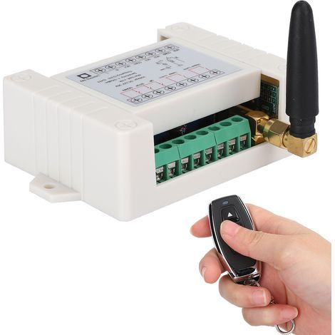 Télécommande sans fil 2 canaux pour moteur avant et arrière de portail électrique et porte de route (1/5)