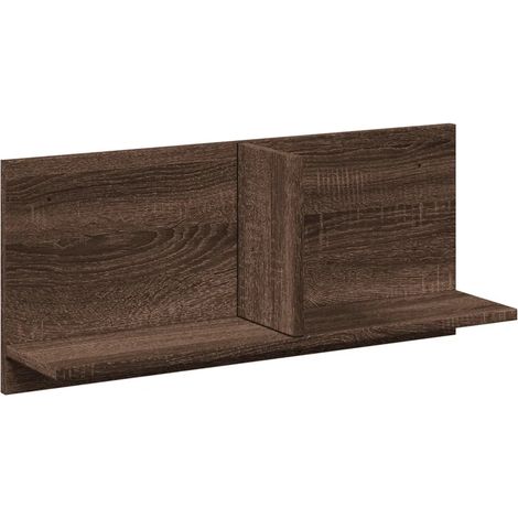 Armoire murale design moderne rangement flottant 70 x 16 x 30 cm en bois d'ingénierie chêne marron (1/5)