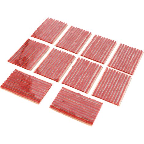 100 Stück 100x3mm Reifenreparaturstopfen, schlauchlose Reifendichtungsstreifen aus Gummi zur Pannenhilfe für Auto und Motorrad, braun