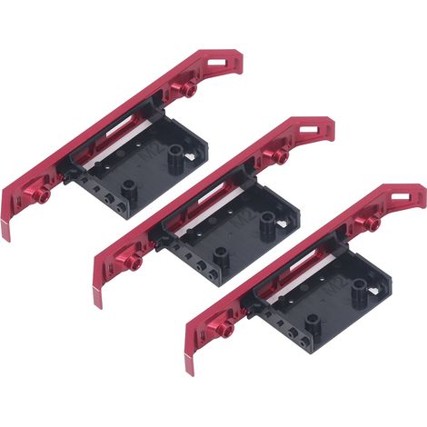 Pare-chocs avant pour voiture télécommandée (lot de 3) en alliage d'aluminium haute résistance, résistant à l'abrasion, léger et élégant, rouge. (1/5)