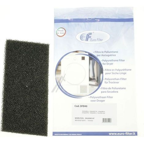 mousse filtre HXadaptable bauknecht pour seche linge Whirlpool
