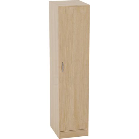 Riano 1 Door Wardrobe With Hanging Rail & Storage Shelf, Pine (1/5)