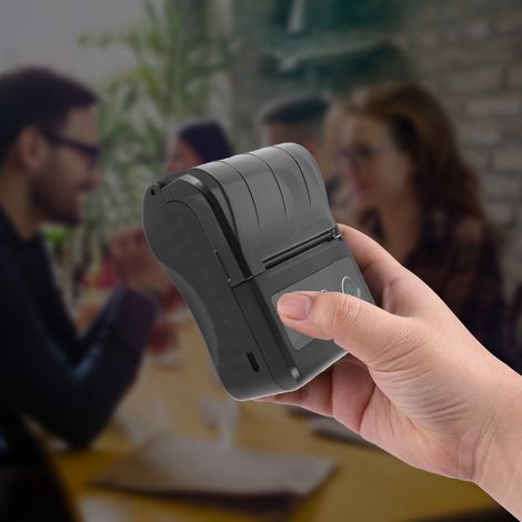 Imprimante thermique/imprimante de reçus portable mini Bluetooth 2 pouces 58 mm (USB + Bluetooth) (1/5)
