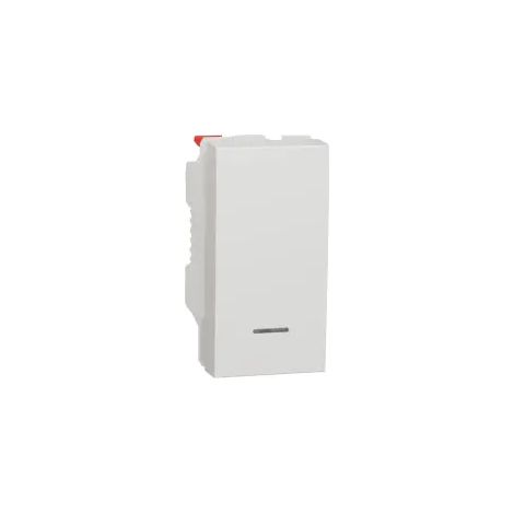 Poussoir lumineux (localisation) 10A 1 mod Blanc méca seul Unica SCHNEIDER ELECTRIC NU310618N (1/5)