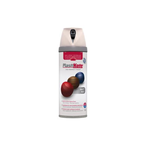 Plastikote Twist & Spray Matt Paint Antique White 400ml