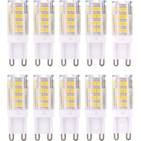 G9 LED Lampe Ampoules, Blanc Chaud 3000K 5W G9 LED Ampoule Lumiere équivalent aux ampoules halogènes de 40 W 420 lumens not dimmable, lot de 10 (1/5)