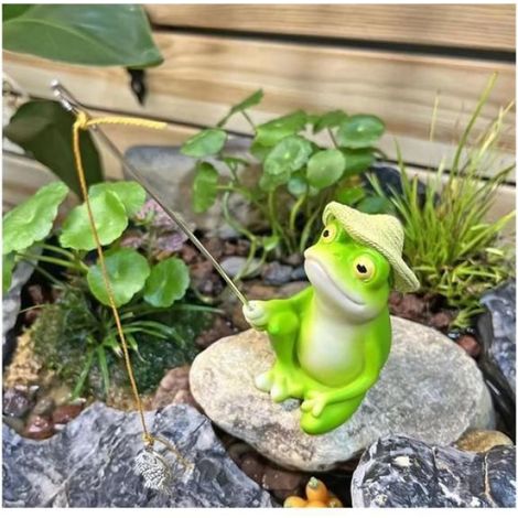 1 Figurine grenouille,résistant gel chaleur,décoratif,bassin jardin,extérieur (1/5)